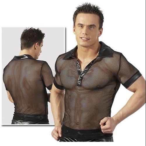 CAMISETA REJILLA CON WETLOOK 3672 TALLA S-XXL